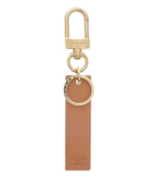 Supreme White X Louis Vuitton Embossed Keychain for men
