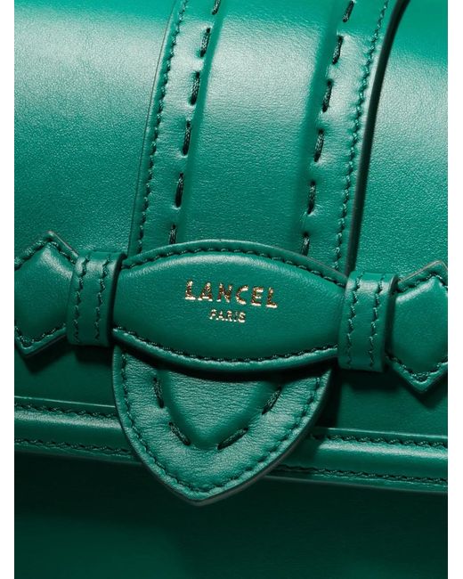 Lancel Green Sienna Flap-Detail Leather Bag