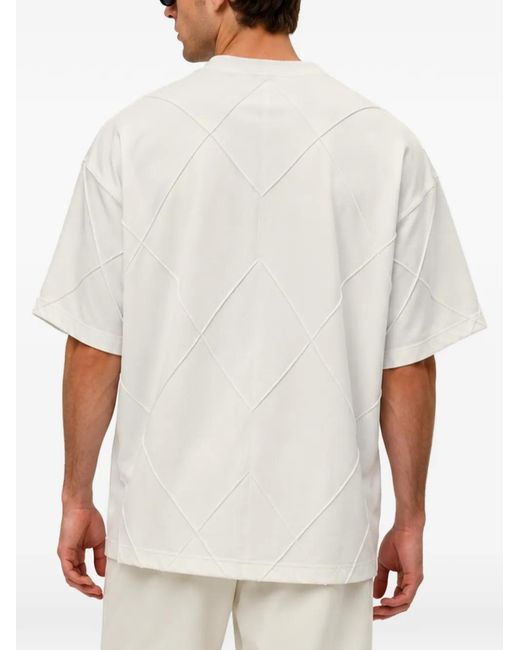 Hamza White Diamond Oversized T-Shirt for men