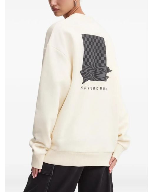 Sprayground White Graphic-Print Sweatshirt