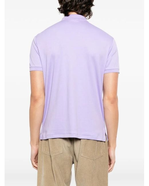 Polo Ralph Lauren Purple Logo-Embroidered Polo Shirt for men