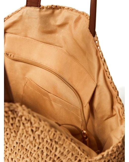 Twinset Natural Fringed Raffia Tote Bag