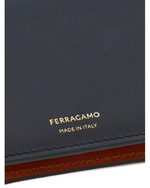 Ferragamo Black Portemonnaie mit Logo-Stempel