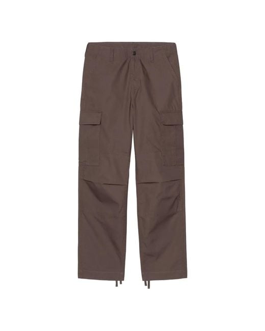 Carhartt Brown Ankle-Drawstring Cargo Pants for men