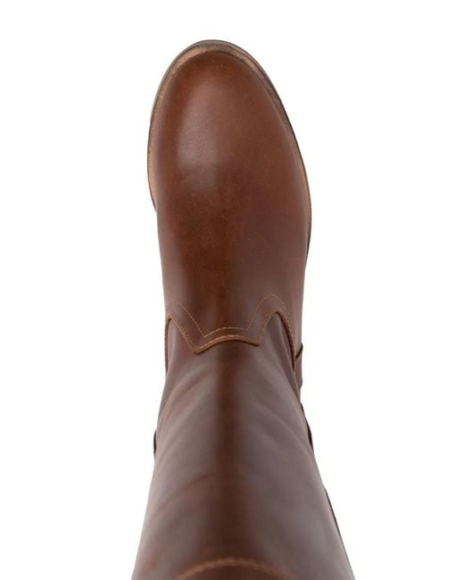 Scarosso Brown Leather Knee-High Boots
