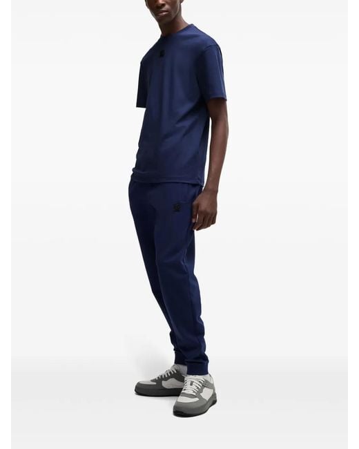 HUGO Blue Drawstring Track Pants for men