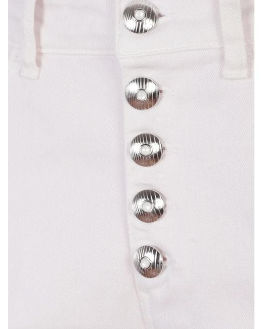 Dondup White Koons Button-Up Jeans