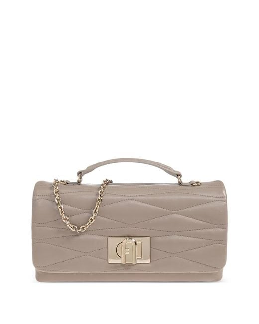 Furla 1927 レザーハンドバッグ ミニ Gray