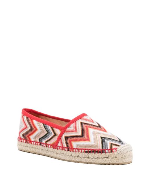 Missoni Red Zigzag Espadrilles