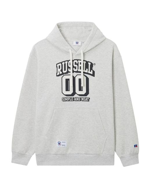 Chocoolate X Russell Athletic Hoodie mit Logo-Patch in Gray für Herren