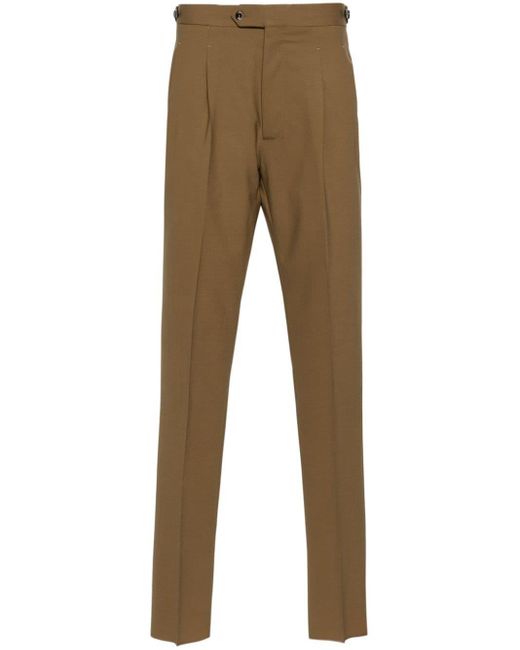 PT Torino Natural Wool-blend Tailored Trousers for men