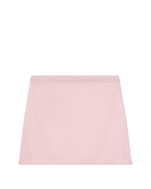 Rest&Recreation Pink Drawstring Knitted Mini Skirt