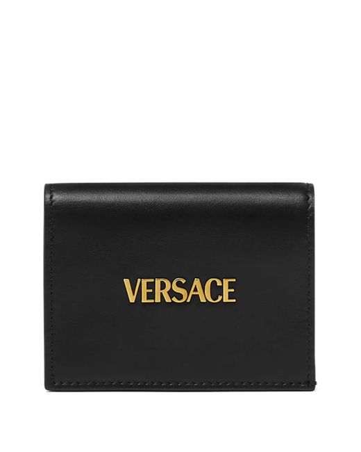 Versace Black Tag Leather Wallet