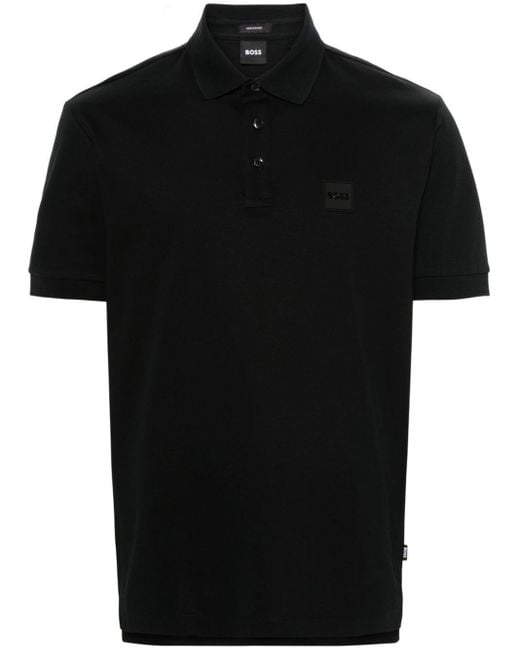 Boss Black Appliqué-logo Polo Shirt for men