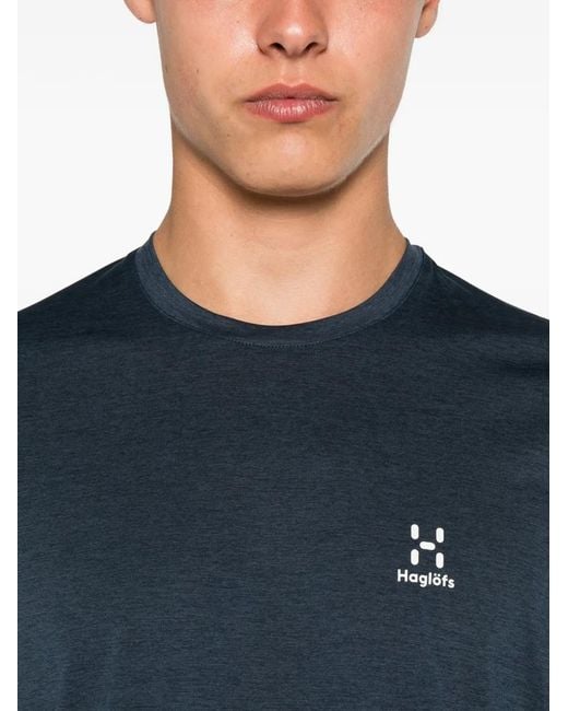 Haglöfs Blue Logo-Print Short-Sleeve T-Shirt for men