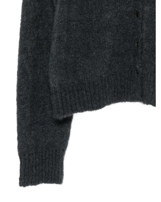 Alysi Black Button-Up Knitted Cardigan