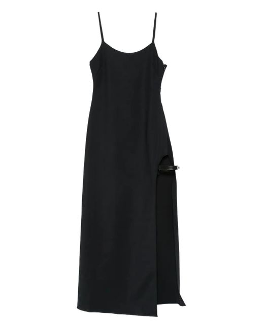 Vestido Midi Con Abertura Lateral Coperni de color Black