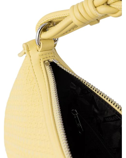 ARMANI EXCHANGE Metallic Mini Sac Porté Épaule À Motif Monogrammé Embossé
