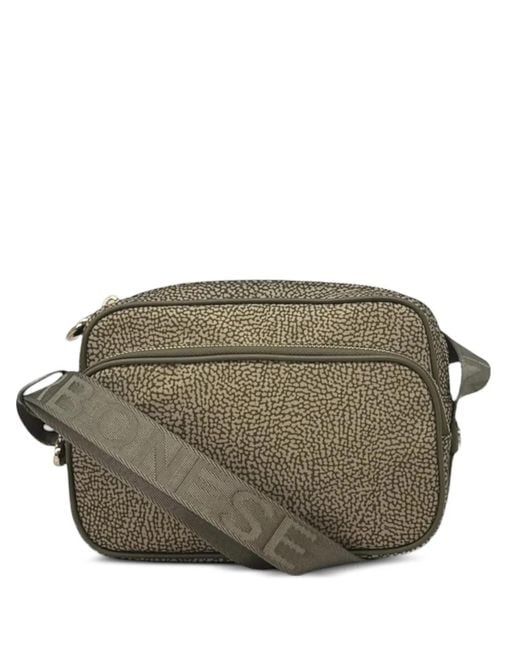 Borbonese Gray Kleine Schultertasche Mit Reißverschluss
