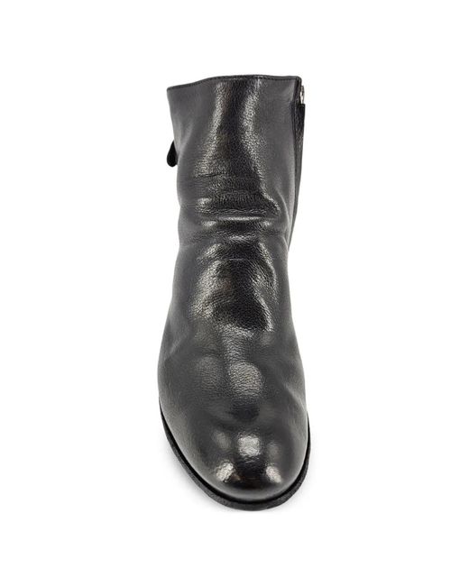 Officine Creative Black Panelled Ankle Boots