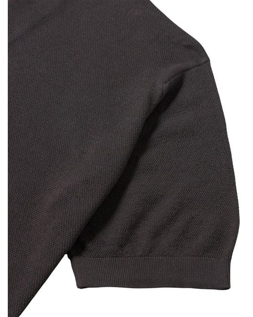 Fortela Black Rothpique Short-Sleeve Polo Shirt for men