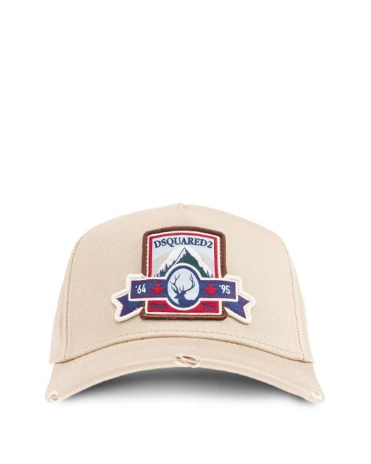 DSquared² Natural Embroidered Cap for men