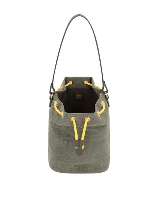 Borsa A Secchiello di Miu Miu in Green