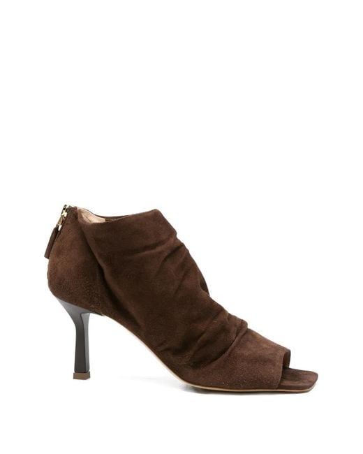 The Seller Brown Square Open-Toe Boots