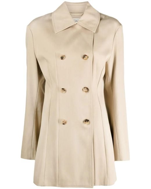 Totême Natural Double-Breasted Cotton Jacket