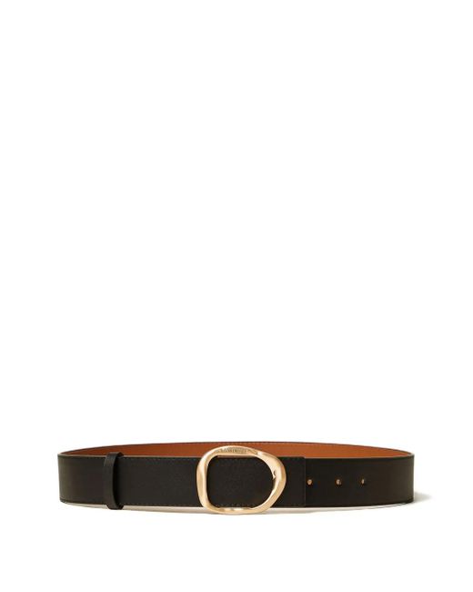 Twinset White Leather Reversible Belt
