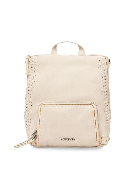 Desigual Natural Braided-Panel Backpack