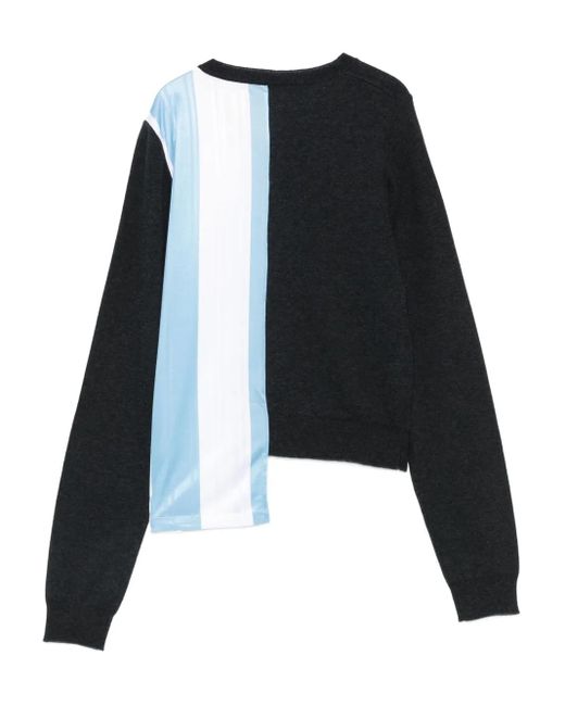 Martine Rose Black Striped Panelled Cardigan for men