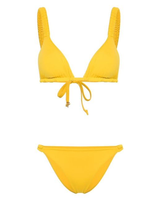 Fisico Yellow Braided-straps Bikini