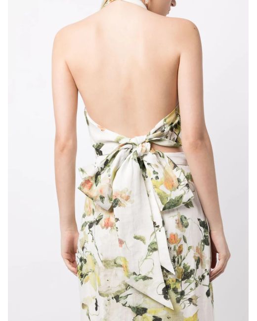 Erdem White Luna Linen Top