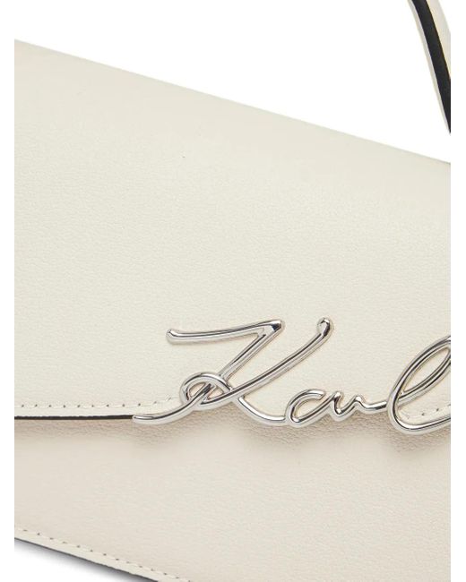 Karl Lagerfeld Natural Small K/Signature Cross Body Bag