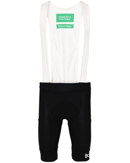 District Vision White Cargo Bib Cycling Shorts for men