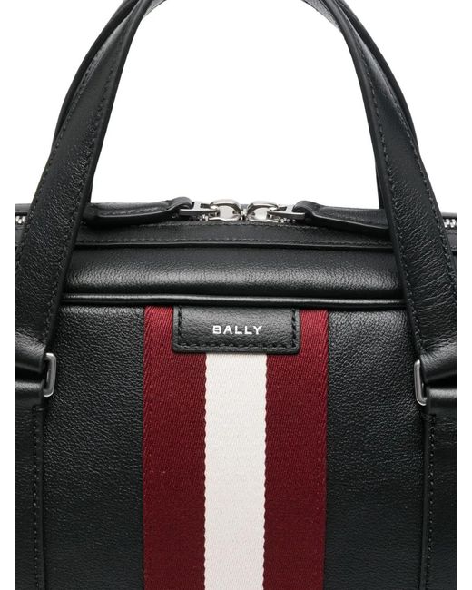 Bally Aktentasche mit Streifendetail in Black für Herren