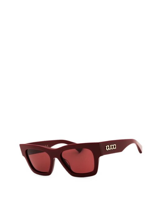Gucci Pink Rectangle-Frame Sunglasses
