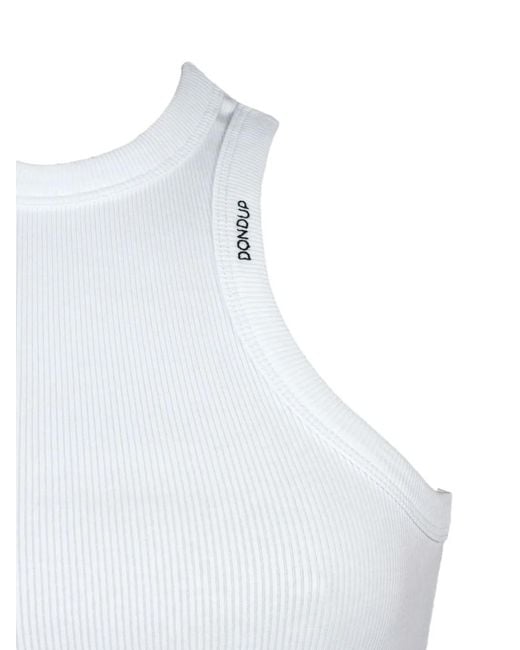 Dondup White Ribbed Top