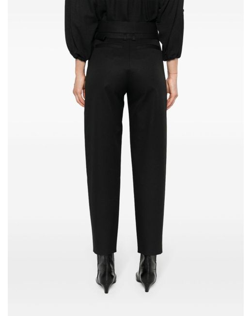 Valenti belted cotton trousers IRO en coloris Black