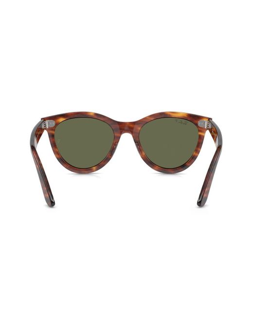 Ray-Ban Brown Wayfarer Way Round-frame Sunglasses