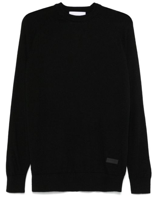 John Richmond Black Logo-patch Sweater for men