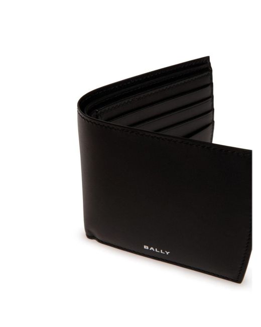 Bally Black Bi-fold Leather Wallet for men