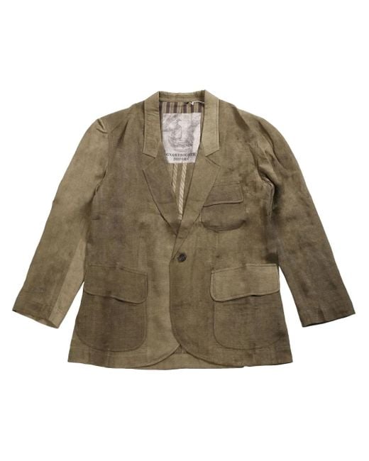 Ziggy Chen Green Faded-Effect Blazer for men