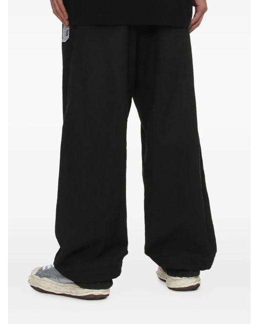Maison Mihara Yasuhiro Black Wool Wide-Leg Trousers for men