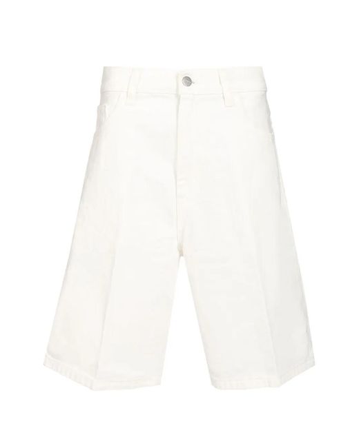 Carhartt White Brandon Denim Shorts