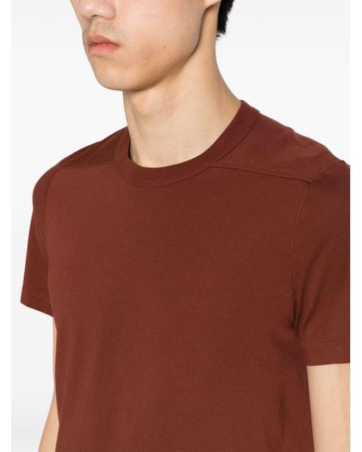 Rick Owens Short Level T T-Shirt aus Bio-Baumwolle in Red für Herren