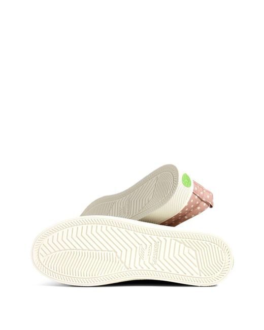 CARIUMA Brown Oca Low Polka-dot Organic Cotton Sneakers