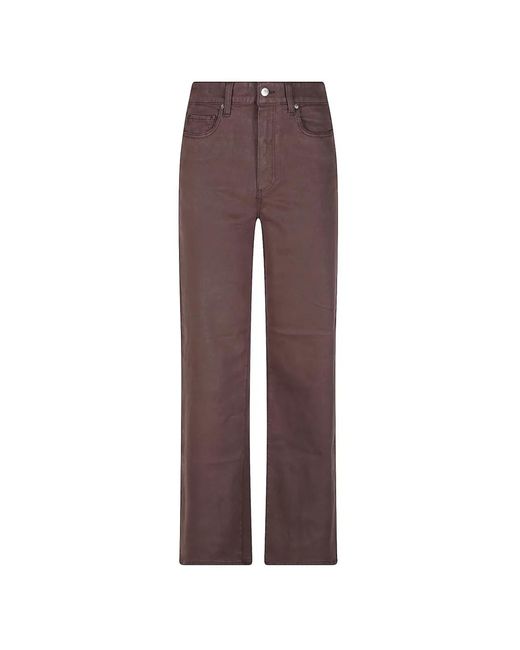 PAIGE Purple Coated High-Rise Jeans