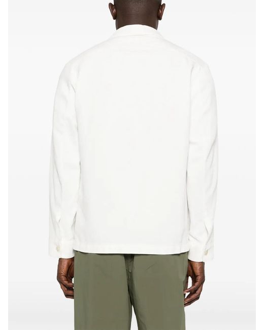 Sobrecamisa Con Botones Barena de hombre de color White